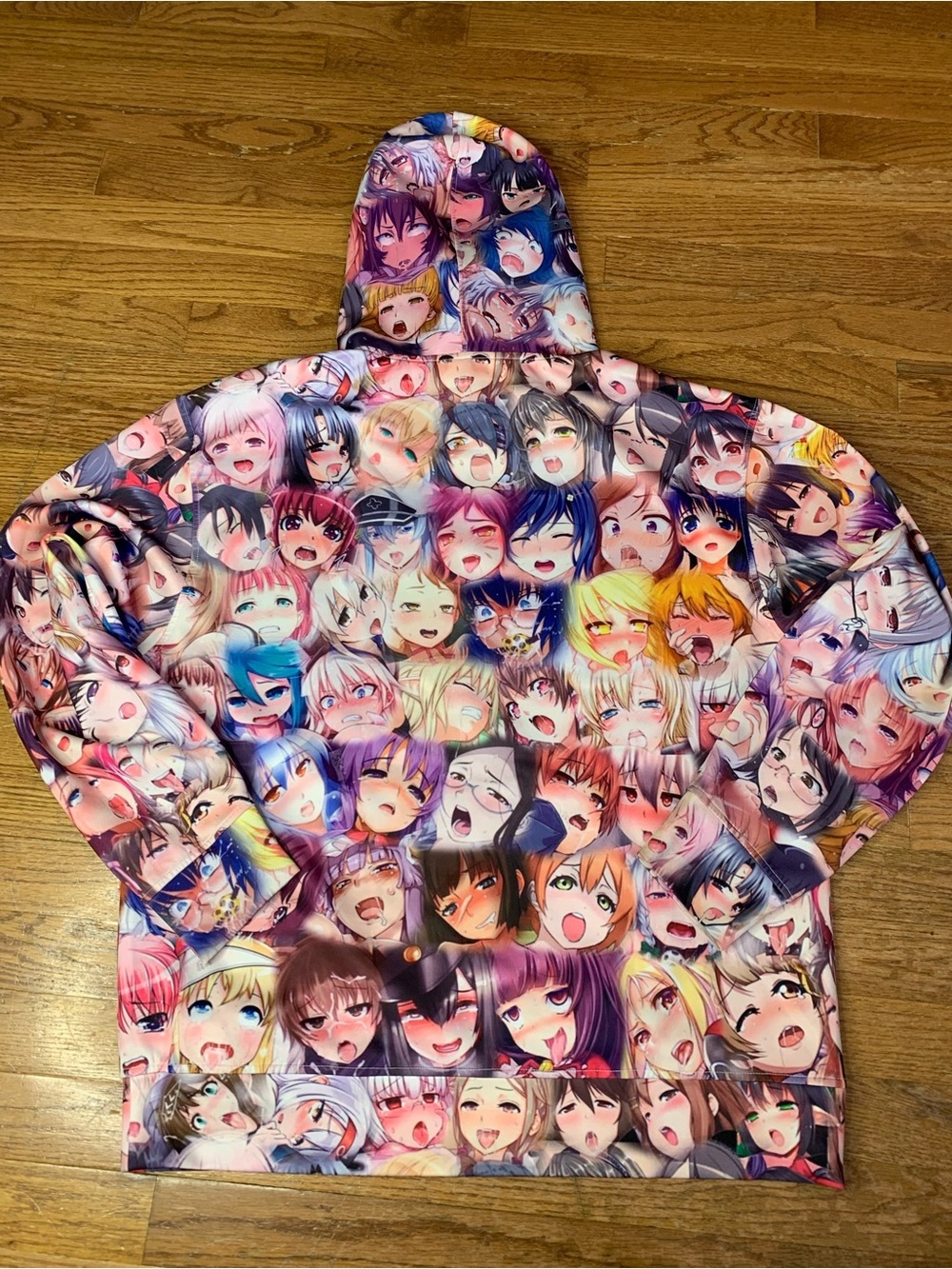 CD CLOTHES Anime Ahegao Collage Graphic Hoodie Sweatshirt Large - Picture 2 of 7